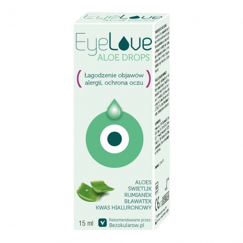 Krople EyeLove Aloe Drops - z aloesem i rumiankiem, dla alergików